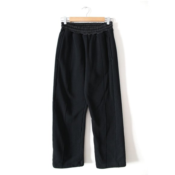 VAARA Elastic Flare-Leg Sweatpants 27" / Size XS / Black Pin Tuck Lounge Pants - Picture 5 of 12